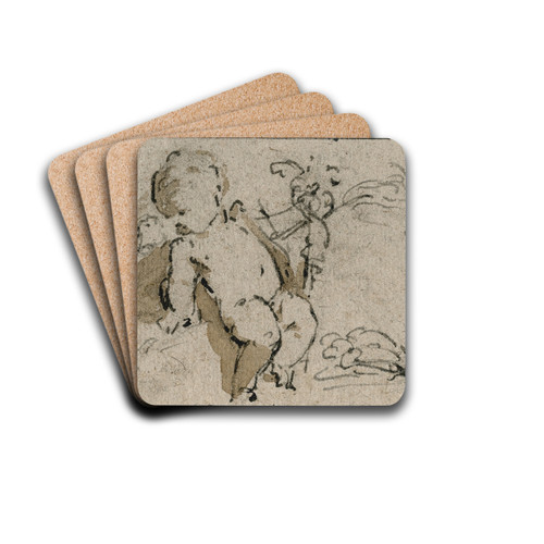 Putti by Jacob de Wit Drink Coasters - set of 4