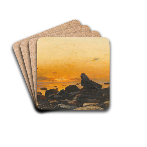 Sunset by Julius Sergius Klever Drink Coasters - set of 4