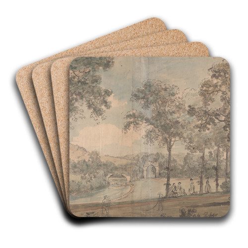 Mr. Vaughan's, Boys Hill, Dorset by Samuel Scott Art Drink Coaster set
