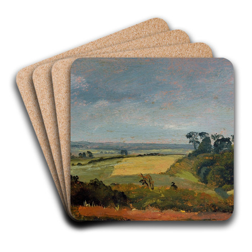 Near Hbjerg. Frederiksvrk. Study by Johan Thomas Lundbye Art Drink Coaster set