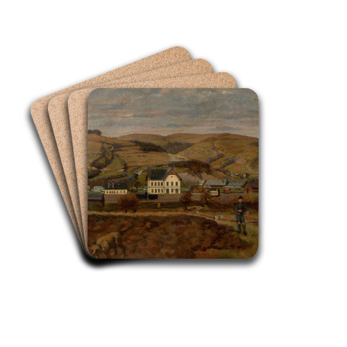 View Of Volovec by Eduard Hrik Drink Coasters - set of 4