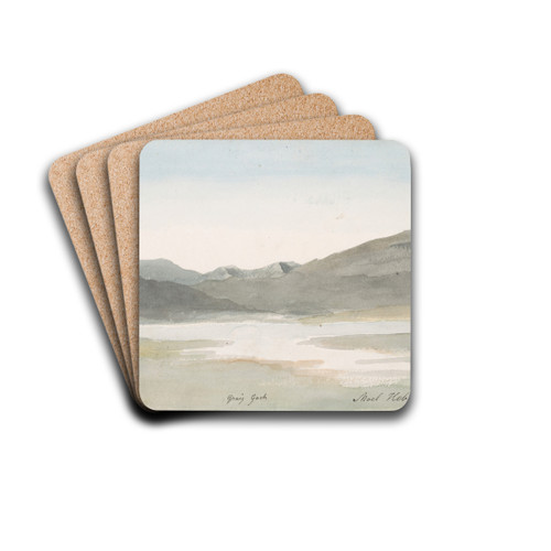 Craig Goch, Moel Hebog, North Wales by Cornelius Varley Drink Coasters - set of 4
