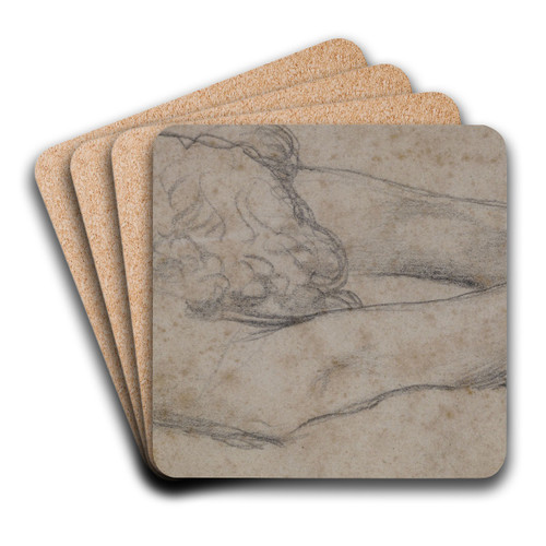 Etude d'homme prostern by Jean Auguste Dominique Ingres Art Drink Coaster set