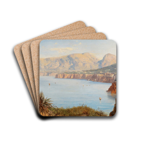 Coastal Landscape In Sorrento Near Naples by Albert Zimmermann Drink Coasters - set of 4 Coastal Landscape In Sorrento Near Naples by Albert Zimmermann Drink Coasters - set of 4