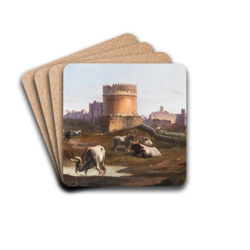 Grab der Cecilia Metella by Vincenzo Giovannini Drink Coasters - set of 4 Grab der Cecilia Metella by Vincenzo Giovannini Drink Coasters - set of 4