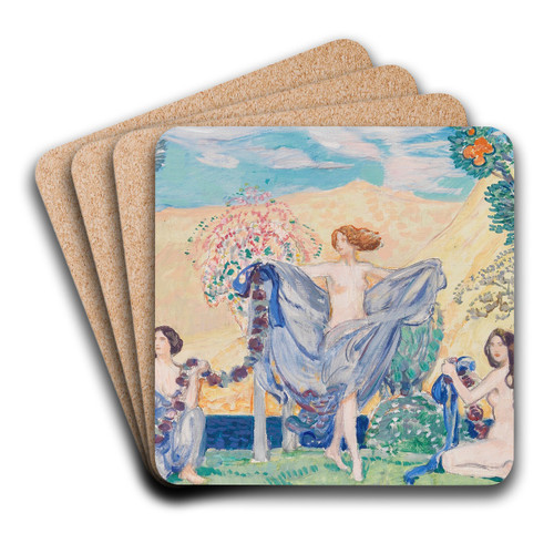 Krnzewinden by Ludwig von Hofmann Art Drink Coaster set