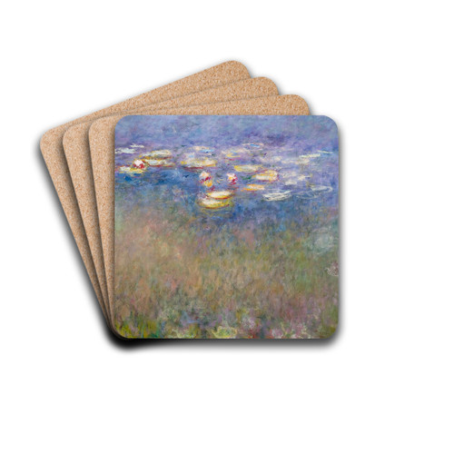 Water Lilies by Claude Monet Drink Coasters - set of 4