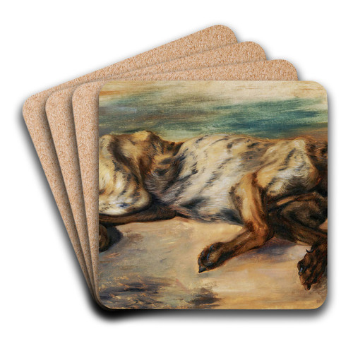Etude d'apres un chien mort by Eugne Delacroix Art Drink Coaster set Etude d'apres un chien mort by Eugne Delacroix Art Drink Coaster set