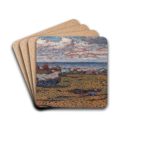 Stones on the Beach by Nils Kreuger Drink Coasters - set of 4 Stones on the Beach by Nils Kreuger Drink Coasters - set of 4