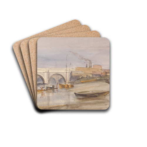 Westminster Bridge from the Lambeth Shore by Thomas Hollis Drink Coasters - set of 4