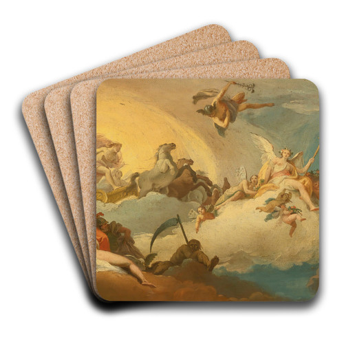 Aurora With Apollo Driving The Sun Chariot by Costantino Cedini Art Drink Coaster set