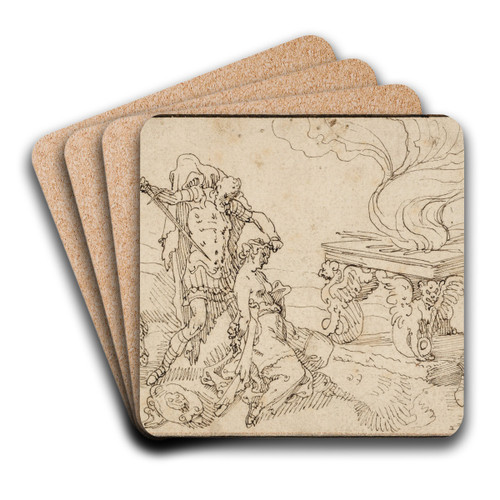 The Sacrifice of Iphigenea by Pieter Aertsen Art Drink Coaster set The Sacrifice of Iphigenea by Pieter Aertsen Art Drink Coaster set