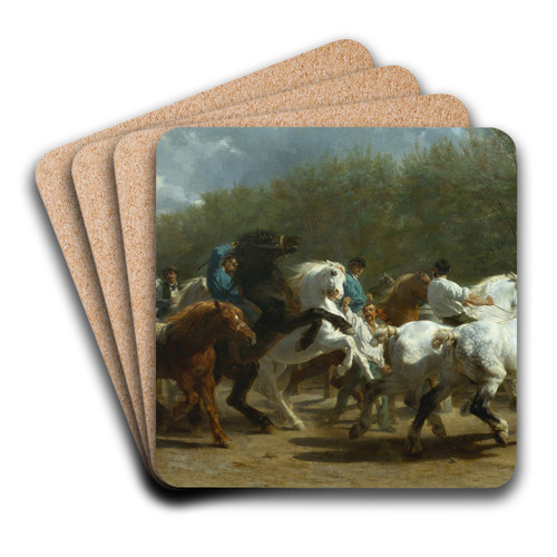 The Horse Fair by Rosa Bonheur Art Drink Coaster set