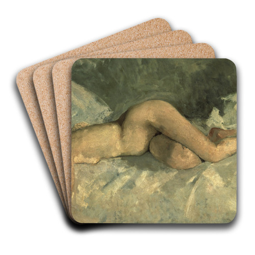 Reclining nude by George Hendrik Breitner Art Drink Coaster set