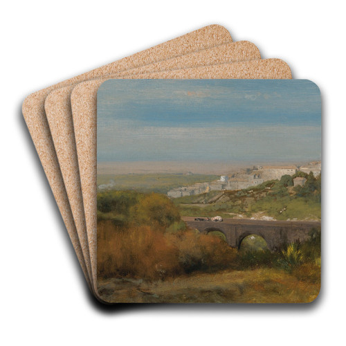 Albano, Italy (The Roman Campagna) by George Inness Art Drink Coaster set