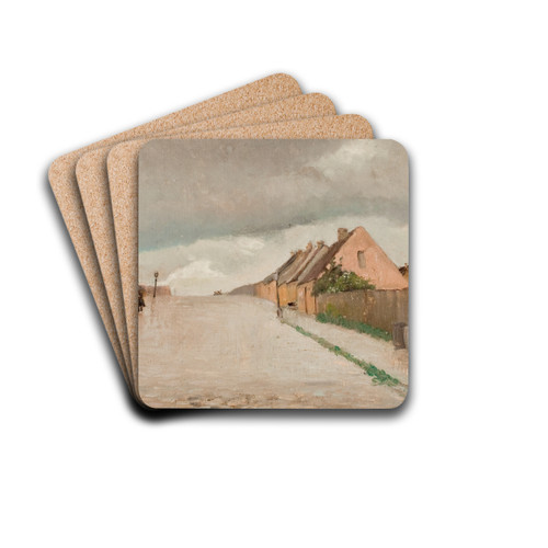 Bakkegade i Hillerd by Albert Gottschalk Drink Coasters - set of 4