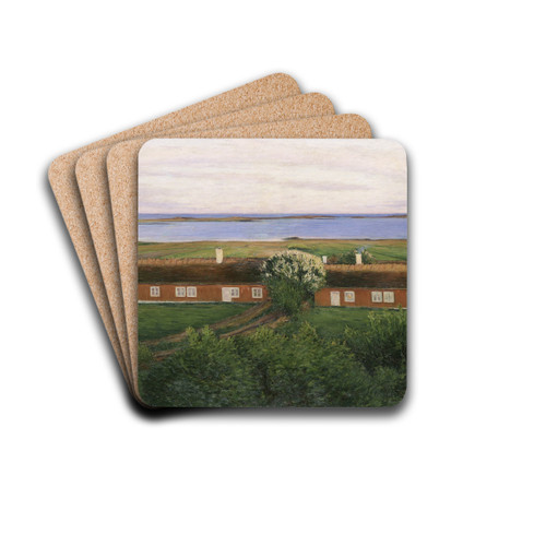 The Neighbouring Farm Houses by Karl Nordstrm Drink Coasters - set of 4