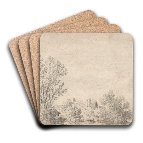Landscape by Jan van Goyen Art Drink Coaster set