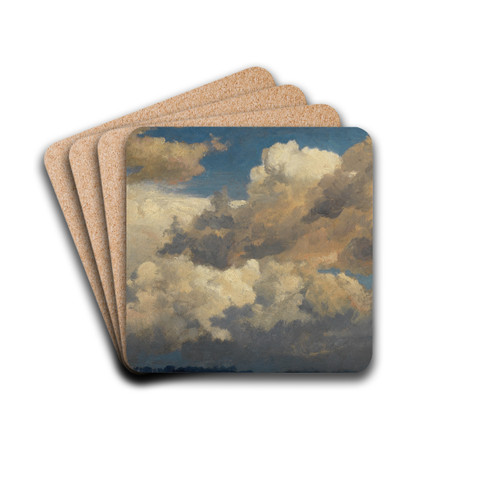 Wolkenstudie by Johann Wilhelm Schirmer Drink Coasters - set of 4 Wolkenstudie by Johann Wilhelm Schirmer Drink Coasters - set of 4