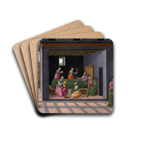 Scenes from the Life of Saint John the Baptist by Bartolomeo di Giovanni Drink Coasters - set of 4 Scenes from the Life of Saint John the Baptist by Bartolomeo di Giovanni Drink Coasters - set of 4