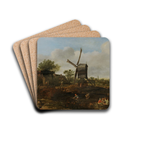 Dutch Landscape by Jan van Goyen Drink Coasters - set of 4