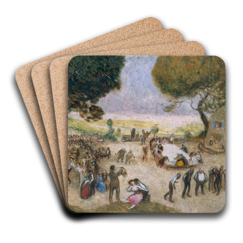 Fte champtre by Jean Veber Art Drink Coaster set
