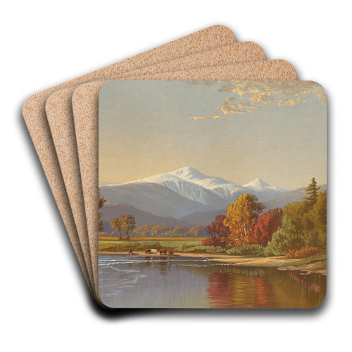 Late Autumn in the White Mountains by Alfred Thompson Bricher Art Drink Coaster set Late Autumn in the White Mountains by Alfred Thompson Bricher Art Drink Coaster set