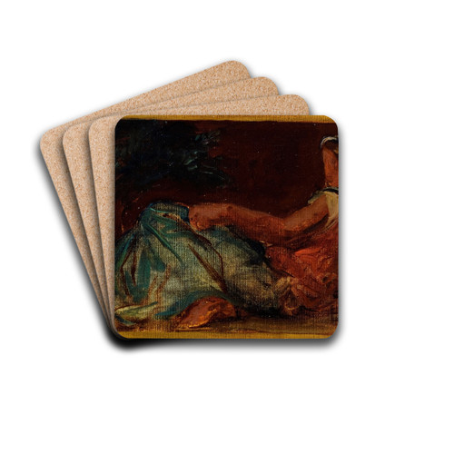 Minerve by Eugne Delacroix Drink Coasters - set of 4