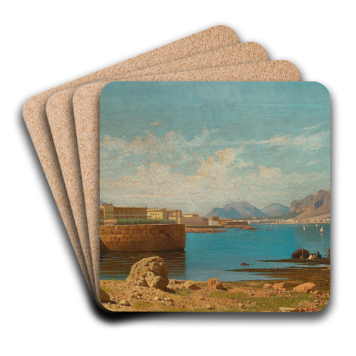 Palermo, a View of Monte Pellegrino and the Promenade by Francesco Lojacono Art Drink Coaster set Palermo, a View of Monte Pellegrino and the Promenade by Francesco Lojacono Art Drink Coaster set