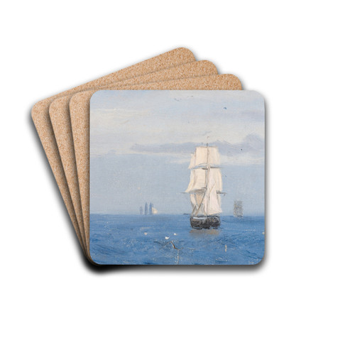 Morgenstemning, Atlanterhavet by Amaldus Nielsen Drink Coasters - set of 4