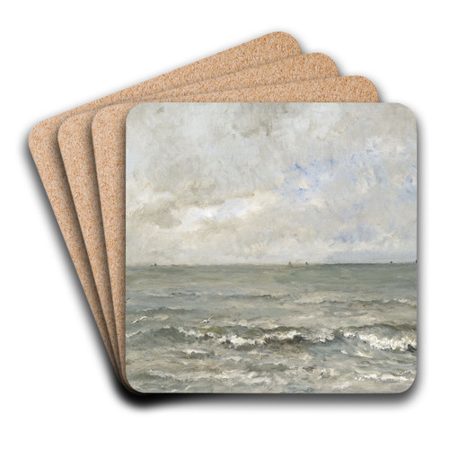 Seascape by Charles Franois Daubigny Art Drink Coaster set