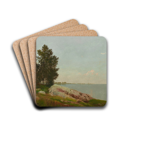 Study on Long Island Sound at Darien, Connecticut by John Frederick Kensett Drink Coasters - set of 4