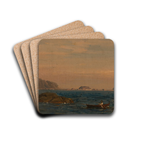 Fra Rekefjord by Amaldus Nielsen Drink Coasters - set of 4