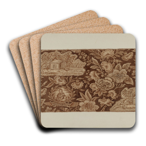 Historical Printed Cotton by D Davin Art Drink Coaster set