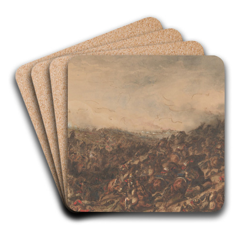 Battle Scene (Waterloo) by Hippolyte Bellang Art Drink Coaster set Battle Scene (Waterloo) by Hippolyte Bellang Art Drink Coaster set