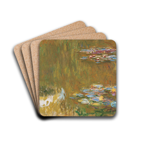 The Water Lily Pond, c. 1917-19 by Claude Monet Drink Coasters - set of 4