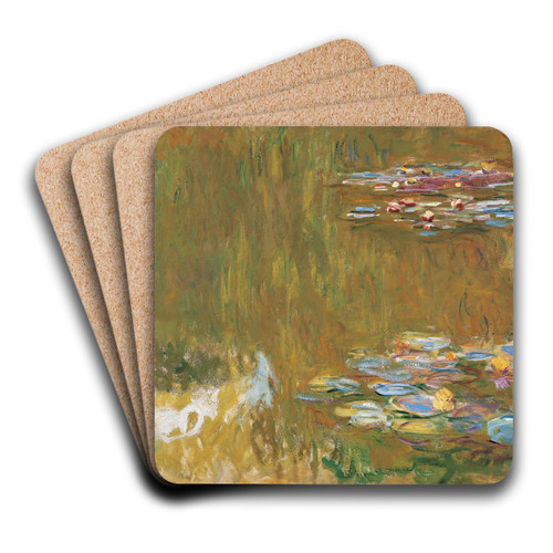 The Water Lily Pond, c. 1917-19 by Claude Monet Art Drink Coaster set
