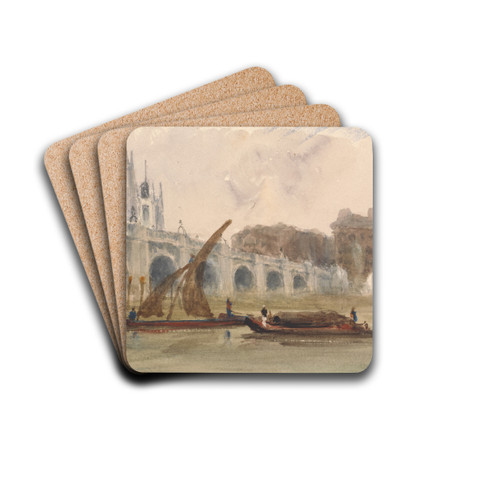 Westminster Bridge and the Abbey by Thomas Hollis Drink Coasters - set of 4