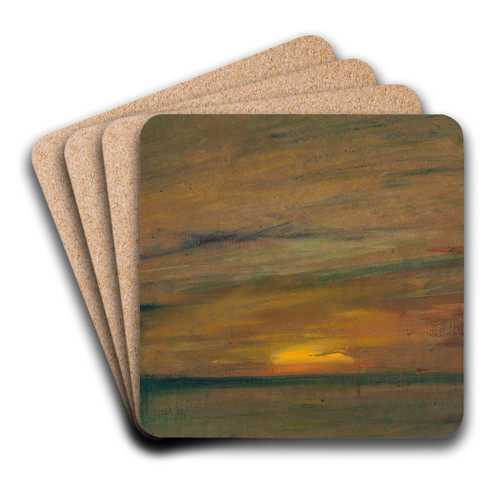 Sunset by William Gedney Bunce Art Drink Coaster set