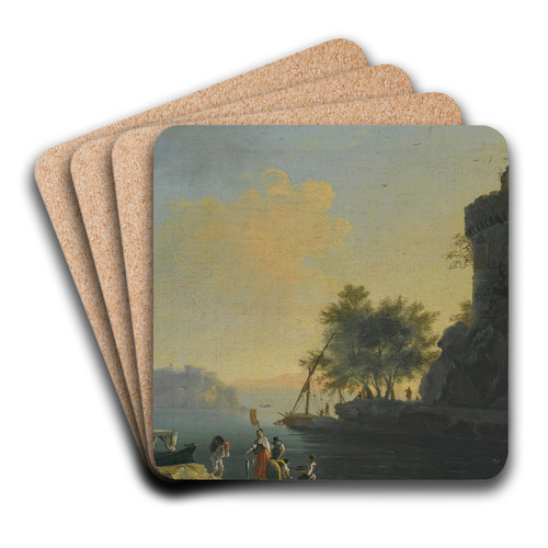 An Italianate Landscape, With The Tomb Of The Plautii by Thomas Patch Art Drink Coaster set An Italianate Landscape, With The Tomb Of The Plautii by Thomas Patch Art Drink Coaster set