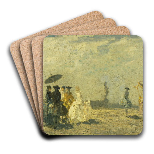 The Rendezvous by Emma Ciardi Art Drink Coaster set