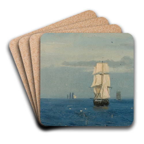 Morgenstemning, Atlanterhavet by Amaldus Nielsen Art Drink Coaster set