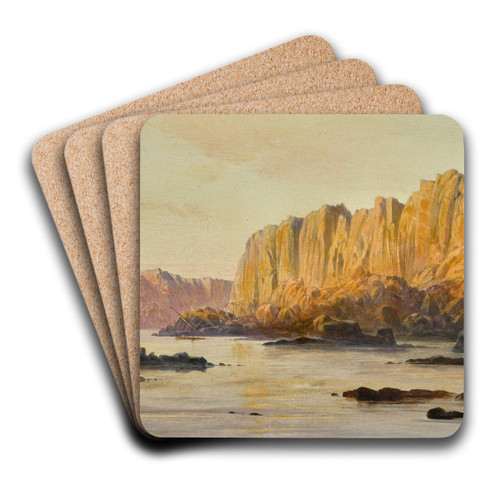 Bab el Kalabshe on the Nile by Edward Lear Art Drink Coaster set Bab el Kalabshe on the Nile by Edward Lear Art Drink Coaster set