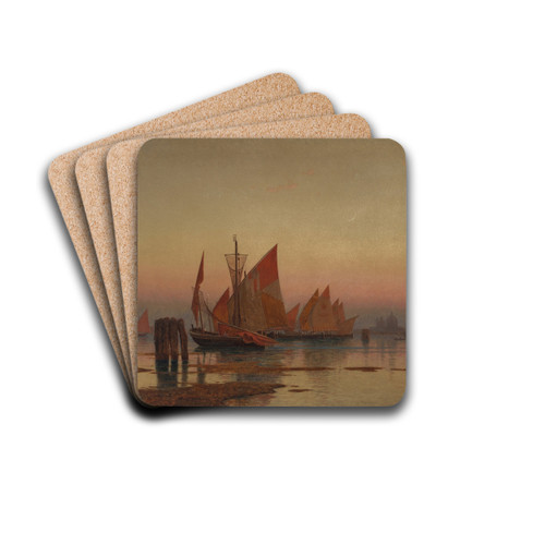Venetian Coastline at Sunset by William Stanley Haseltine Drink Coasters - set of 4
