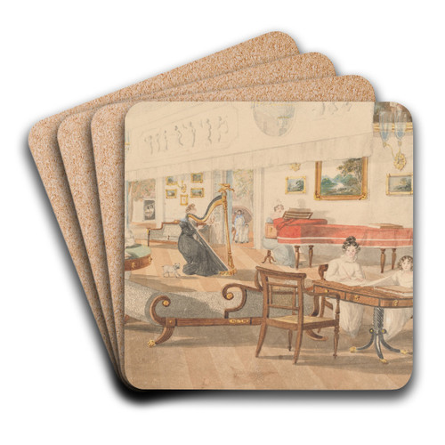 The Summer Room in the Artist's House at Patna by Sir Charles D'Oyly Art Drink Coaster set