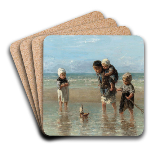 Children of the Sea by Jozef Israls Art Drink Coaster set