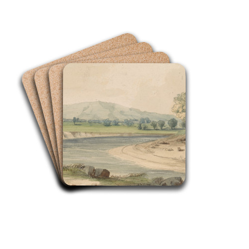 Milk River and PantherMountain by John Mix Stanley Drink Coasters - set of 4