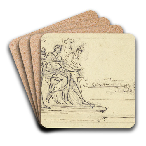 Galba adoptiert den Piso by Paul Egell Art Drink Coaster set Galba adoptiert den Piso by Paul Egell Art Drink Coaster set