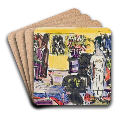 Bohme moderne by Ernst Ludwig Kirchner Art Drink Coaster set