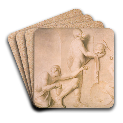 Achilles and the Daughters of Lycomedes by Nicolai Abildgaard Art Drink Coaster set Achilles and the Daughters of Lycomedes by Nicolai Abildgaard Art Drink Coaster set